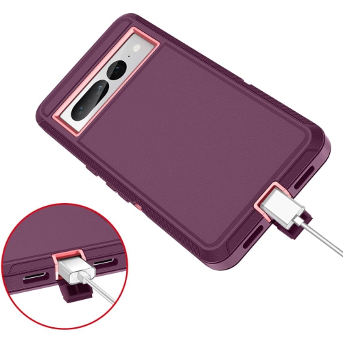 for Google Pixel 7 Pro Case Shockproof Dust/Drop Proof 3-Layer Full Body Protection [Without Screen Protector]