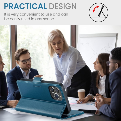 Leather for iPhone 15 Pro Max Wallet Case with RFID Blocking, for iPhone 15 Pro Max Case Wallet for Women Men