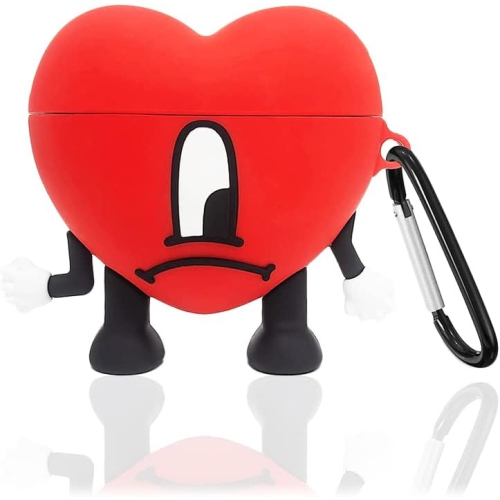 UNKNOWN  Cute Airpods 3 Case Cover With Carabiner Keychain Hook, Soft Silicone Funny Unique Anime Airpod 3Rd Generation