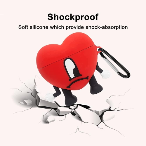 Cute AirPods 3 Case Cover with Carabiner Keychain Hook,Soft Silicone Funny Unique Anime Airpod 3rd Generation
