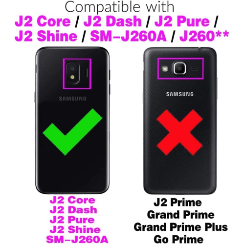 Phone Case for Samsung Galaxy J2 Pure J2 Core 2018 2020 J 2 Dash 2J Shine 2019 Wallet Cover with Screen