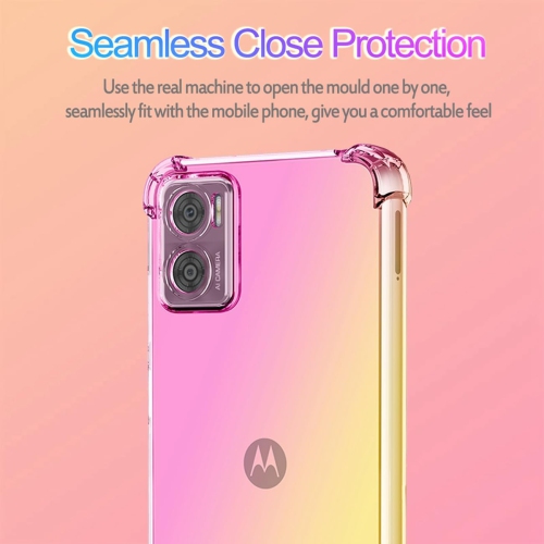 Pour étui Motorola E22, étui Moto E22i, étui transparent Cute gradient Phone Slim anti Scratch flexible TPU