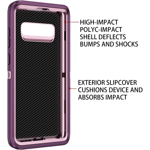 for Galaxy S10 Case,Shockproof 3-Layer Full Body Protection [Without Screen Protector] Rugged Heavy Duty High