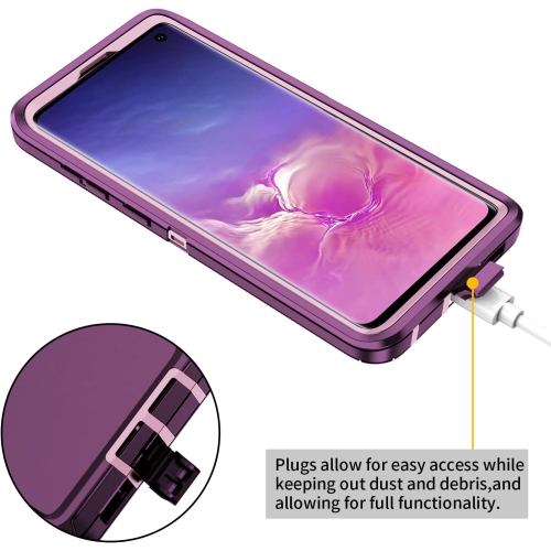 for Galaxy S10 Case,Shockproof 3-Layer Full Body Protection [Without Screen Protector] Rugged Heavy Duty High