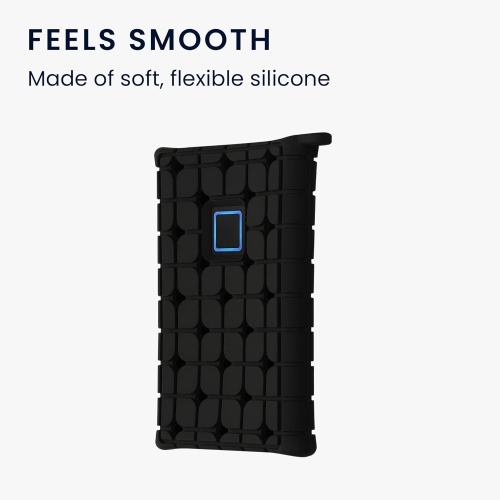 Étui en silicone compatible avec le disque SSD portatif T7 Touch de Samsung - Étui protecteur pour disque SSD - Noir