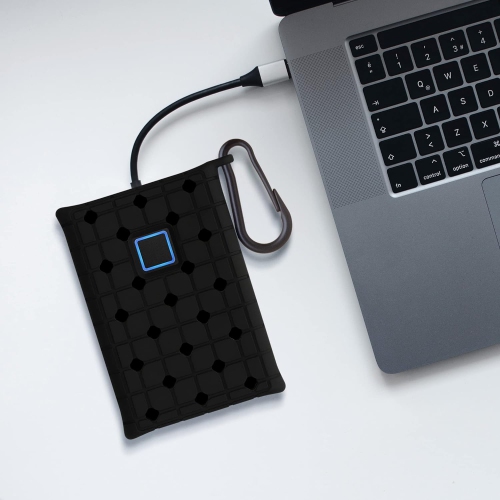 Étui en silicone compatible avec le disque SSD portatif T7 Touch de Samsung - Étui protecteur pour disque SSD - Noir