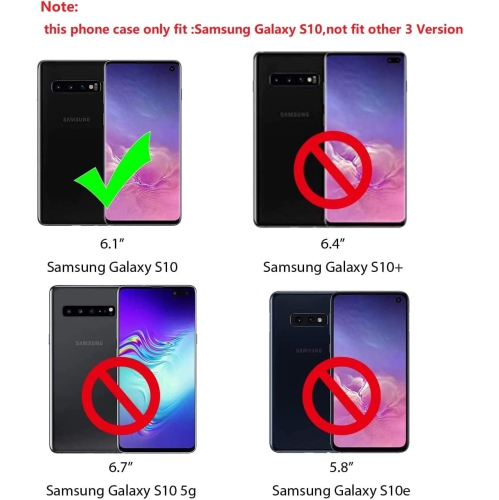 for Samsung Galaxy S10 Case, Galaxy S10 Case, [Military Grade 16ft. Drop Tested] Ring Shockproof Protective Phone Case