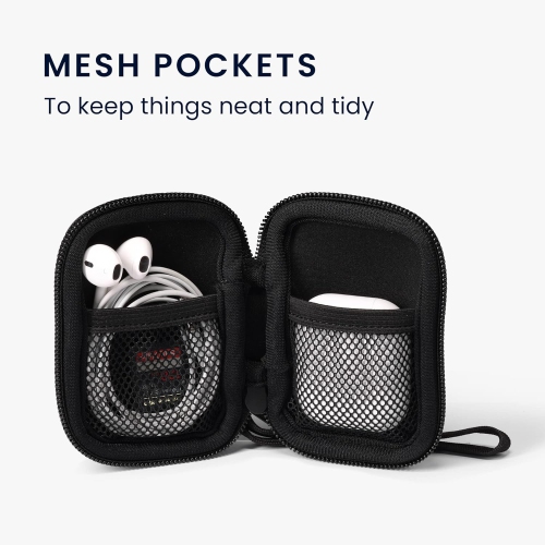 Neoprene Case Compatible with in-Ear Headphones - Case with Zip - Meow Cat
