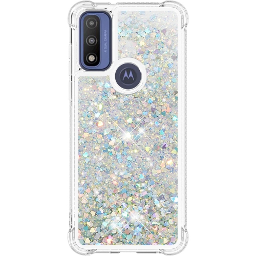 Moto G Power 2022 Case/Motorola Moto G Purre Case Glitter Liquid Cute Clear Flowing Quicksand TPU Case