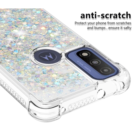 Moto G Power 2022 Case/Motorola Moto G Purre Case Glitter Liquid Cute Clear Flowing Quicksand TPU Case