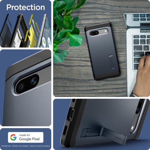 Case for Pixel 7a Case, Tough Armor Designed for Google Pixel 7a Case - Metal Slate