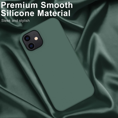 Étui iPhone 12 avec protecteur d'écran, contour en caoutchouc de silicone doux et soyeux pour iPhone 12 Pro