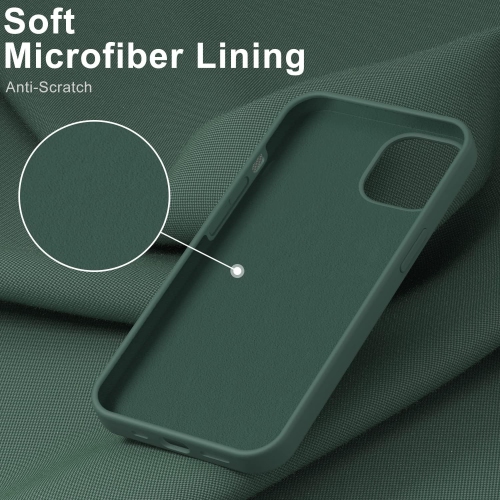 Étui iPhone 12 avec protecteur d'écran, contour en caoutchouc de silicone doux et soyeux pour iPhone 12 Pro