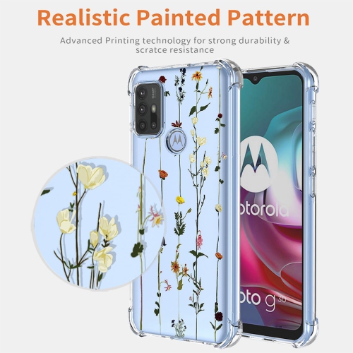 Étui pour Moto G30/Motorola G10/Moto G20/MotoG10 Power XT2129 avec protecteur d’écran, étui transparent