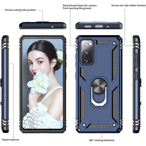 for Samsung S20-FE 5G-Case, S20 FE Case with 2 PCS Screen Protector, Heavy Duty Samsung S20Fe Case Build