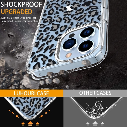 iPhone 13 Pro Max Case with Screen Protector,Clear Cover with Fashion Cute Designs for Women Girls,Slim Fit