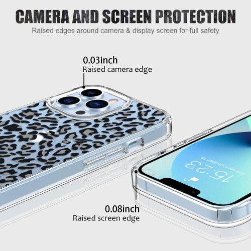 iPhone 13 Pro Max Case with Screen Protector,Clear Cover with Fashion Cute Designs for Women Girls,Slim Fit