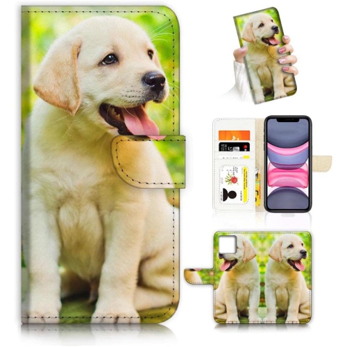 UNKNOWN  for Iphone 11, Art Designed Flip Wallet Style Phone Case Cover Cat Dog Puppy Kitten Full Body Protection Ad005