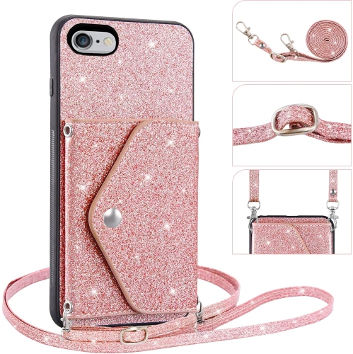 Étui pour téléphone 6Plus 6sPlus 6/6s plus de iPhone avec protecteur d'écran en verre trempé et sac à bandoulière