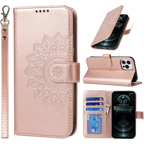 iPhone 12 Pro Max Wallet Case,Premium Leather Card Holder Card Slot Magnetic Closure Flip Kickstand Women