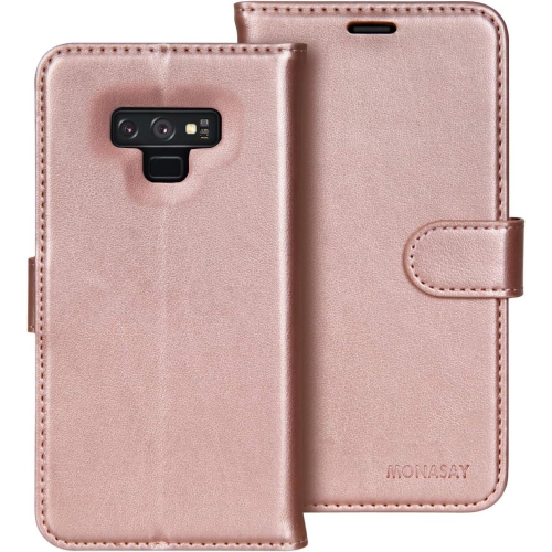 Étui portefeuille pour Galaxy Note 9, 6,4 po, OO[Protecteur d'écran inclus] Étui folio à rabat en cuir pour téléphone cellulaire