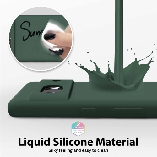 Designed for Google Pixel 7A Case Silicone Grip, Soft Rubber Gel Phone Case for Women Girl Cute, Thin Slim