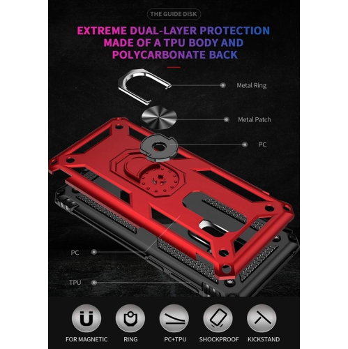 Étui pour Galaxy S9 plus/étui pour téléphone Samsung S9+ plus, [qualité militaire] [anneau en métal] [support magnétique] Defender Heavy