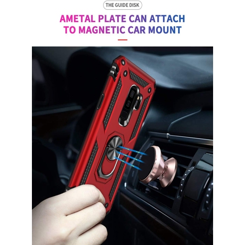 Étui pour Galaxy S9 plus/étui pour téléphone Samsung S9+ plus, [qualité militaire] [anneau en métal] [support magnétique] Defender Heavy