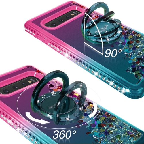 UNKNOWN  for Samsung Galaxy S10 5G Case, Moving Liquid Holographic Sparkle Glitter Case With Kickstand, Bling Diamond