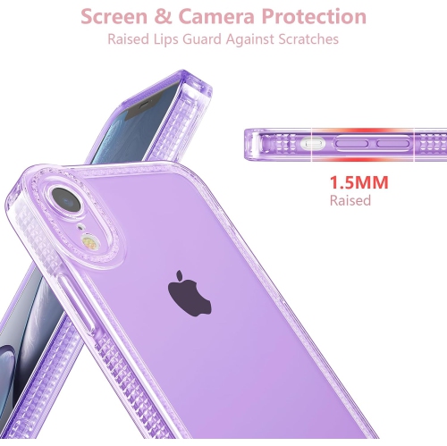 Designed for iPhone XR 6.1 inch,Sparkly Cute Clear Case for Women Girls,Glitter Bling Flexible Soft TPU