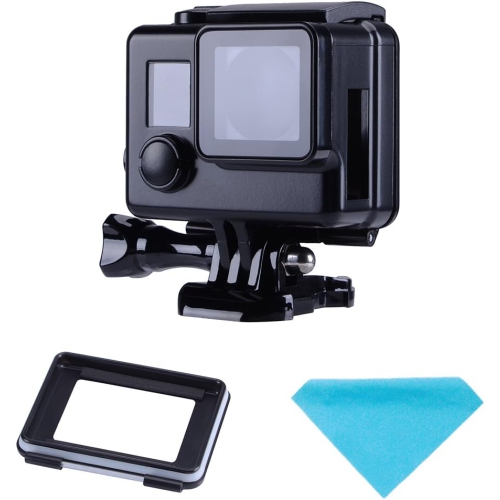 Étui de protection Étui de chargement noir connecteur de câble Surface de protection squelette Boîtier ouvert latéral pour GoPro Hero 4