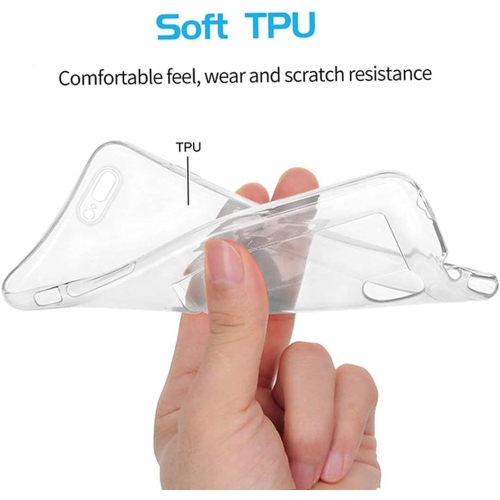 Compatible with Galaxy A21 6.5"(Not Fit Galaxy A21S), Clear Card Case, Slim Fit Protective Soft TPU