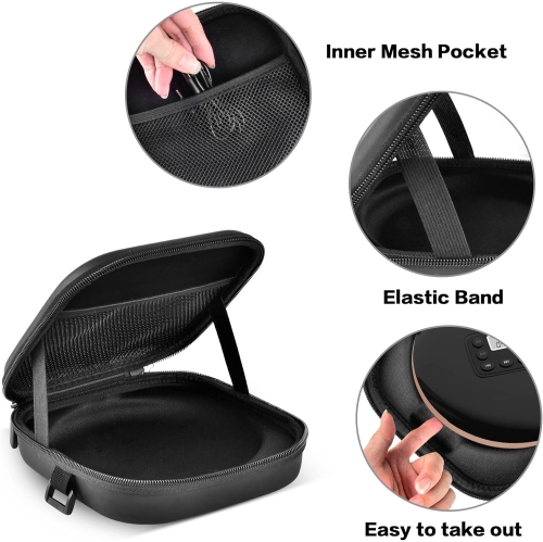 Portable CD Player Case for Personal Disc Player, Travel Carrying Stoarge Holder for Earphone and USB Cable
