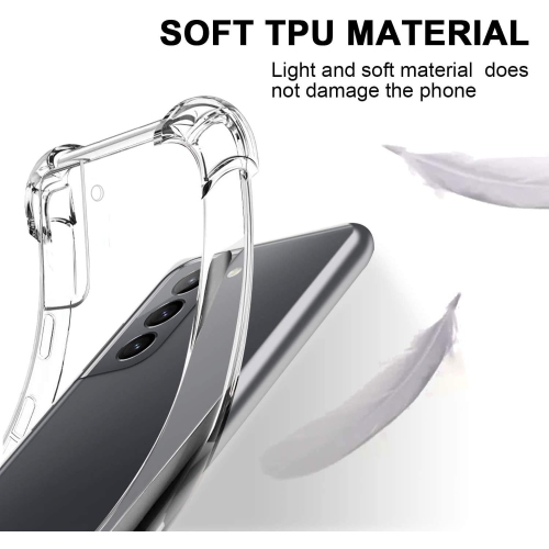 FJCases Shockproof Clear Soft Flexible Case Cover with Bumper Corners for Samsung Galaxy S21 5G