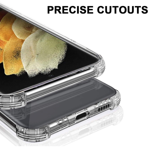 FJCases Shockproof Clear Soft Flexible Case Cover with Bumper Corners for Samsung Galaxy S21 5G