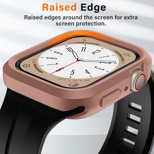 Compatible with Apple Watch Case Series 9/8/7 45mm Series 6/5/4/SE 44mm, Slim Flexible TPU Shockproof Bumper