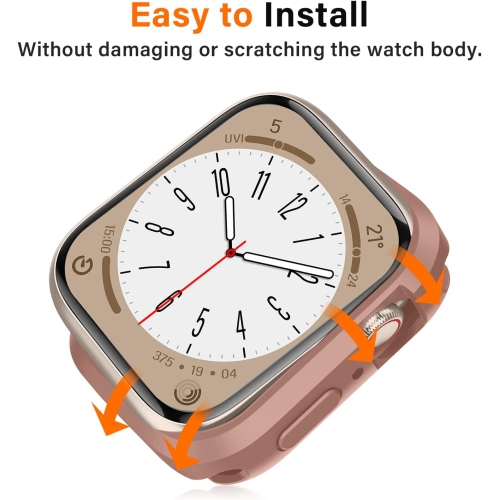Compatible with Apple Watch Case Series 9/8/7 45mm Series 6/5/4/SE 44mm, Slim Flexible TPU Shockproof Bumper