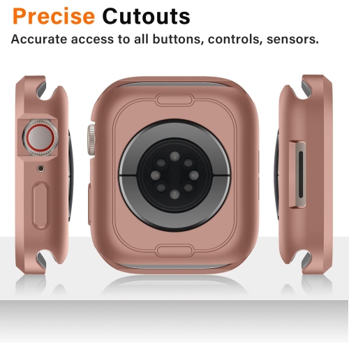 Compatible with Apple Watch Case Series 9/8/7 45mm Series 6/5/4/SE 44mm, Slim Flexible TPU Shockproof Bumper