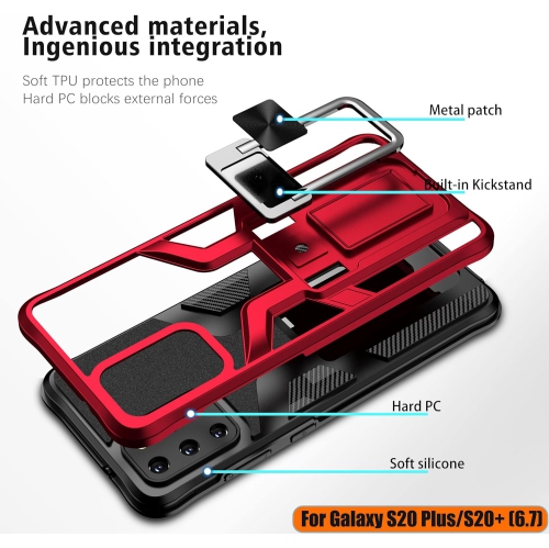 Compatible Samsung Galaxy S20 Plus/S20+ Heavy Duty Military Grade Shockproof Kickstand Case Double Protection