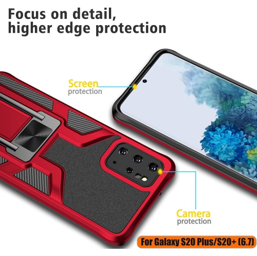 Compatible Samsung Galaxy S20 Plus/S20+ Heavy Duty Military Grade Shockproof Kickstand Case Double Protection
