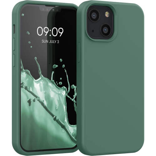 Étui compatible avec l'étui iPhone 13 mini d'Apple - Étui en silicone TPU avec fini doux - Vert forêt