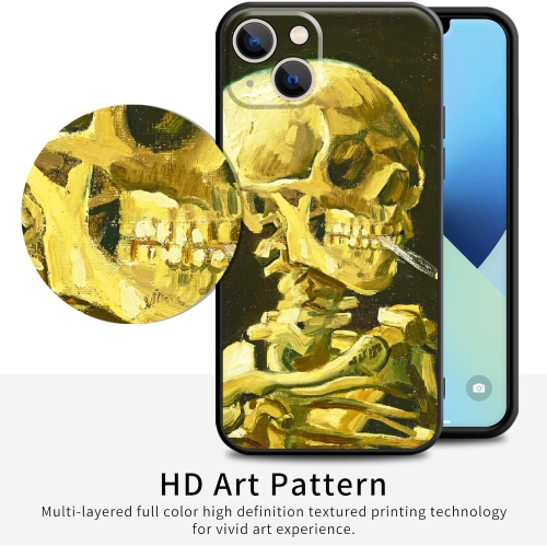 Compatible avec l'étui en silicone Cute Art 13 de iPhone avec symbole élégant et stylisé Graffiti avec écran