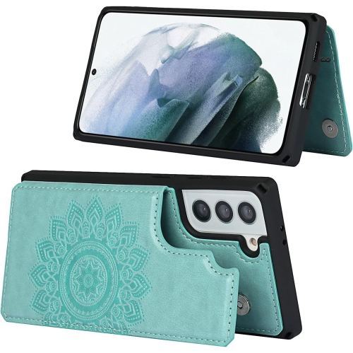 for Samsung Galaxy S21 5G Case,for Samsung Galaxy S21 Case,Credit Card Holder & Slot Wallet Case Mandala