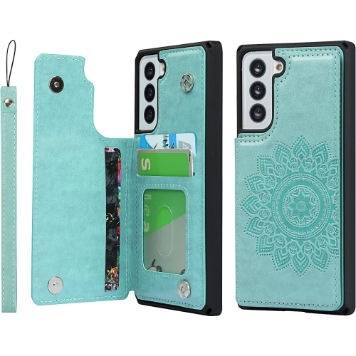 for Samsung Galaxy S21 5G Case,for Samsung Galaxy S21 Case,Credit Card Holder & Slot Wallet Case Mandala