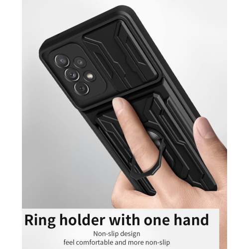 Case for Samsung Galaxy A23 4G/5G with Card Holder, Heavy Duty Protection Phone Case with Magnetic Ring