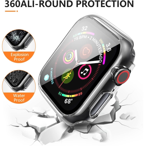3 Pack Case for Apple Watch Screen Protector 40mm Series 6/SE/5/4, Hard PC Full Protective Cover Apple Watch