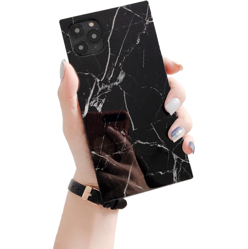 Square Case Compatible with iPhone 14 Plus - Slim, Glossy, Natural Patterns, Timeless Marble, Easy to Hold,