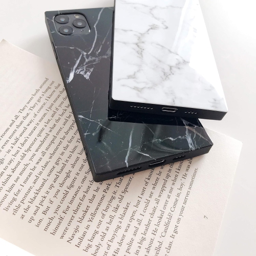 Square Case Compatible with iPhone 14 Plus - Slim, Glossy, Natural Patterns, Timeless Marble, Easy to Hold,