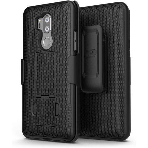 LG G7 /LG G7 ThinQ Case with Belt Clip - Slim Fit Holster Shell Combo w/ Rubberized Grip (Smooth