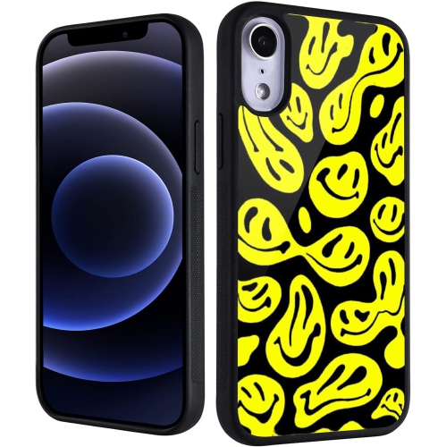 UNKNOWN  for Iphone 7 Plus/8 Plus Girls Women Cute Case Trippy Smiley Face Print Soft Tpu Hard Back Shockproof In Yellow